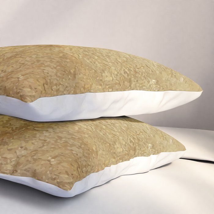 Gold Rush, Golden Shimmer Texture, Exotic Metallic Shine Graphic Design Pillow Sham Gallery Image 3