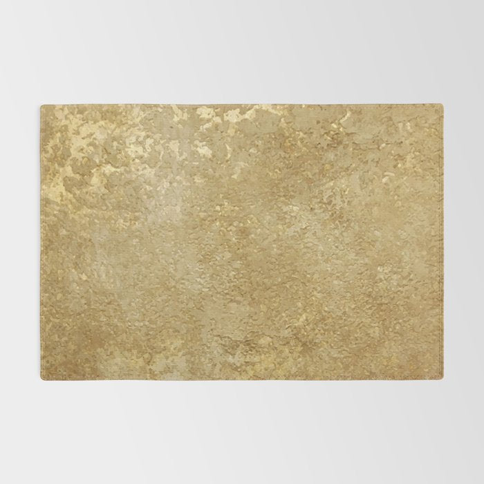 Gold Rush, Golden Shimmer Texture, Exotic Metallic Shine Graphic Design Rug Gallery Image 2