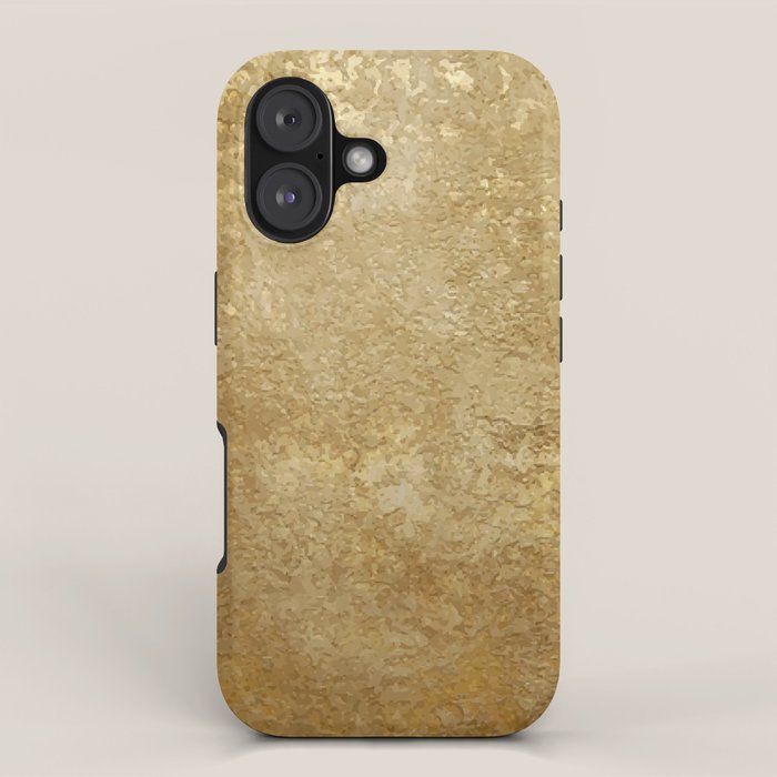 Gold Rush, Golden Shimmer Texture, Exotic Metallic Shine Graphic Design iPhone Case Gallery Image 1