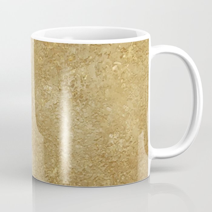 Gold Rush, Golden Shimmer Texture, Exotic Metallic Shine Graphic Design Coffee Mug Gallery Image 1