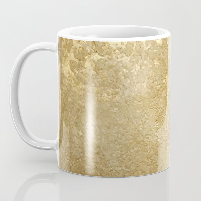 Gold Rush, Golden Shimmer Texture, Exotic Metallic Shine Graphic Design Coffee Mug Gallery Image 3