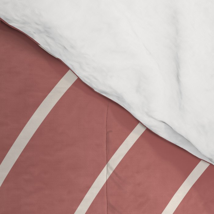 Minimal Line Curvature XXIX Rose Mid Century Modern Arch Abstract Comforter Gallery Image 4