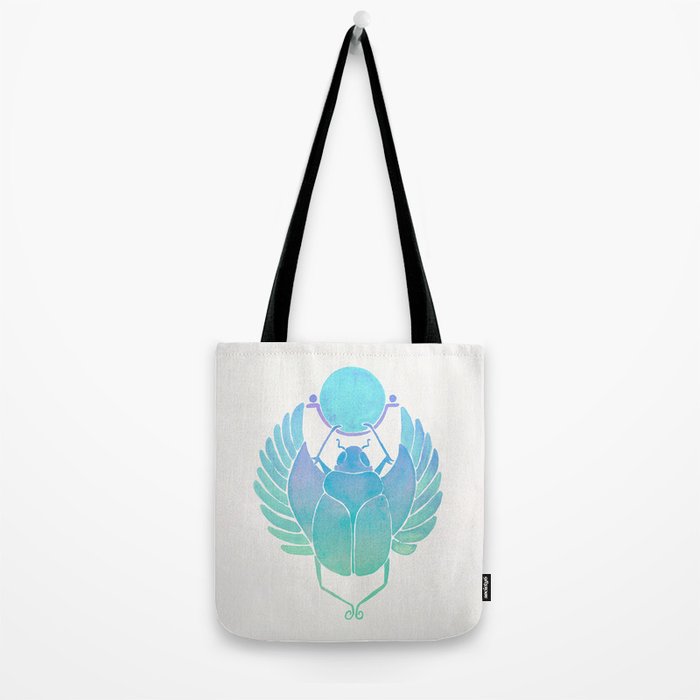 Egyptian Scarab - Turquoise OmbrÃ© Tote Bag Gallery Image 2