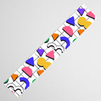 Colorful fun retro shape art pattern Table Runner Gallery Image 3