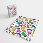 Colorful fun retro shape art pattern Jigsaw Puzzle Gallery Image 2