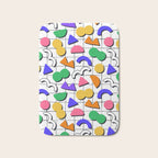 Colorful fun retro shape art pattern Bath Mat Gallery Image 1