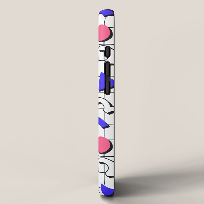 Colorful fun retro shape art pattern iPhone Case Gallery Image 2