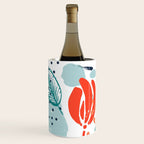 Summer Abstract, Floral Prints, Orange, Teal, Blue, Colourful Prints. Wine Chiller Gallery Image 3