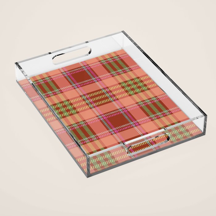 Modern Charm Plaids Acrylic Tray Gallery Image 1