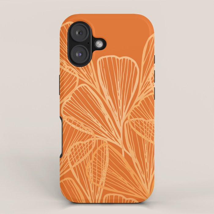 Modern Garden in Orange iPhone Case Gallery Image 1