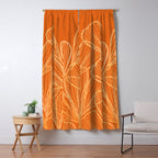 Modern Garden in Orange Window Curtain Gallery Image 5