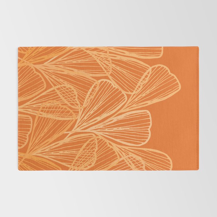 Modern Garden in Orange Rug Gallery Image 2