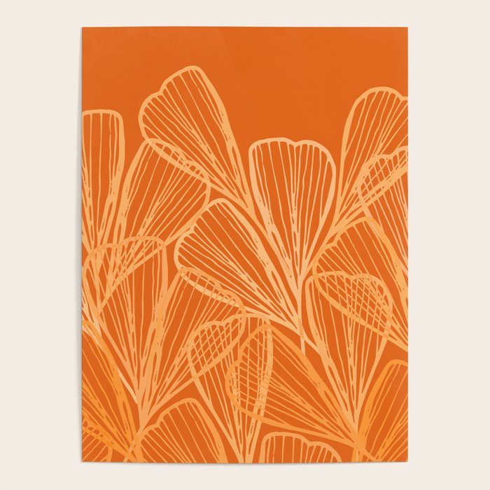 Modern Garden in Orange Poster Gallery Image 1