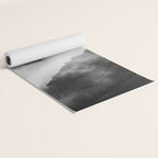 Foggy Mountains Black and White Yoga Mat Gallery Image 2