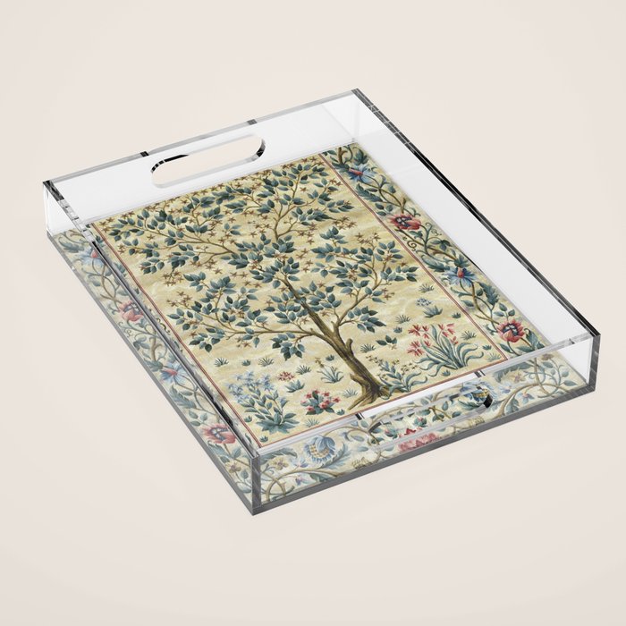 William Morris Woodland Tree of Life Acrylic Tray Gallery Image 1