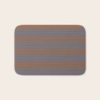 Narrow Stripes Pattern in Brown and Blue Bath Mat Gallery Image 1