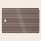 Narrow Stripes Pattern in Brown and Blue Cutting Board Gallery Image 1