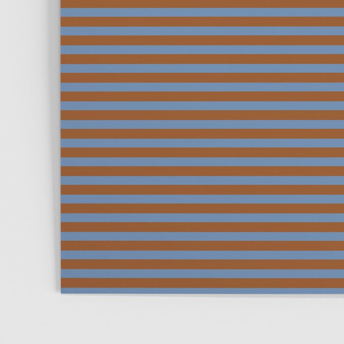Narrow Stripes Pattern in Brown and Blue Poster Gallery Image 3