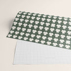Clovers XXXIX Dark Green Botanical Pattern Wrapping Paper Gallery Image 2