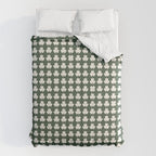 Clovers XXXIX Dark Green Botanical Pattern Comforter Gallery Image 6