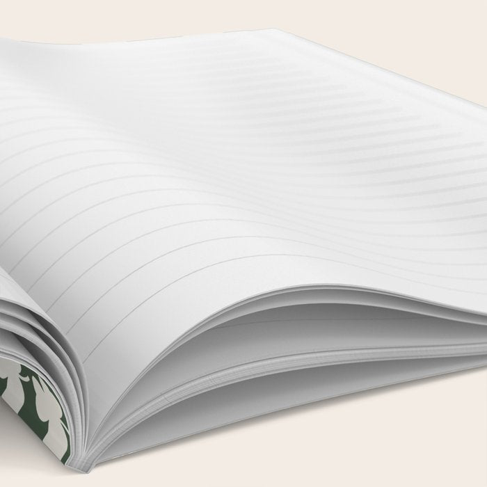 Clovers XXXIX Dark Green Botanical Pattern Notebook Gallery Image 2
