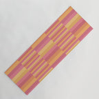 Mixed Stripes Pattern V Pink Yellow Orange Yoga Mat Gallery Image 1