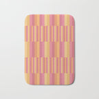 Mixed Stripes Pattern V Pink Yellow Orange Bath Mat Gallery Image 1