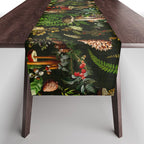 Vintage Mysterious Mushroom Night Forest Botanical Garden Table Runner Gallery Image 1