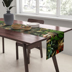 Vintage Mysterious Mushroom Night Forest Botanical Garden Table Runner Gallery Image 2