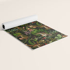 Vintage Mysterious Mushroom Night Forest Botanical Garden Yoga Mat Gallery Image 2