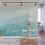 Soft Blue Gray Ocean Dream #1 #water #decor #art #society6 Wall Mural Gallery Image 1