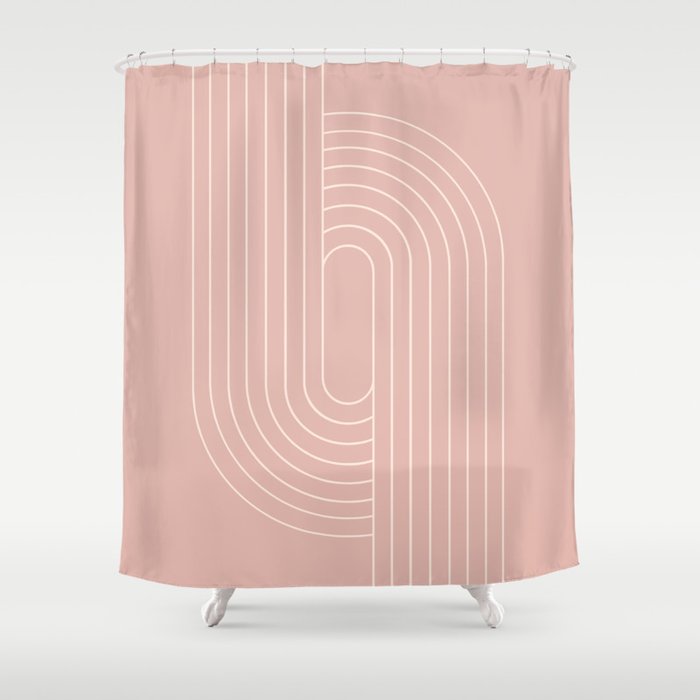 Oval Lines Abstract XXIII Shower Curtain Gallery Image 1