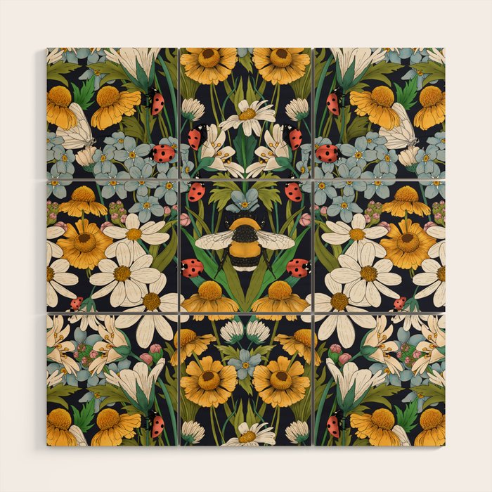 Beehaven in Bloom Wood Wall Art Gallery Image 1