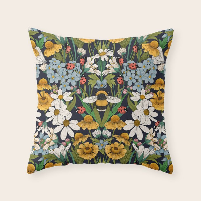 Beehaven in Bloom Throw Pillow Gallery Image 6
