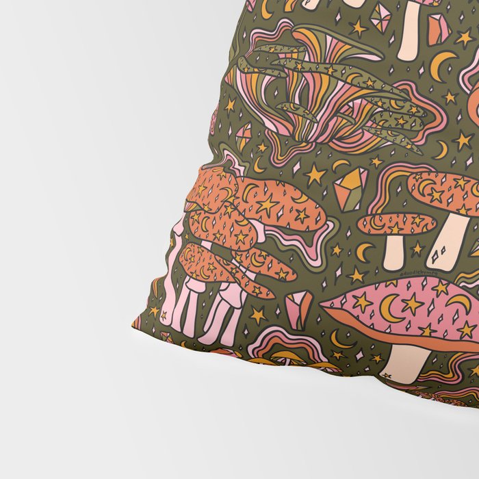 Magic Mushroom Print Pillow Sham Gallery Image 4