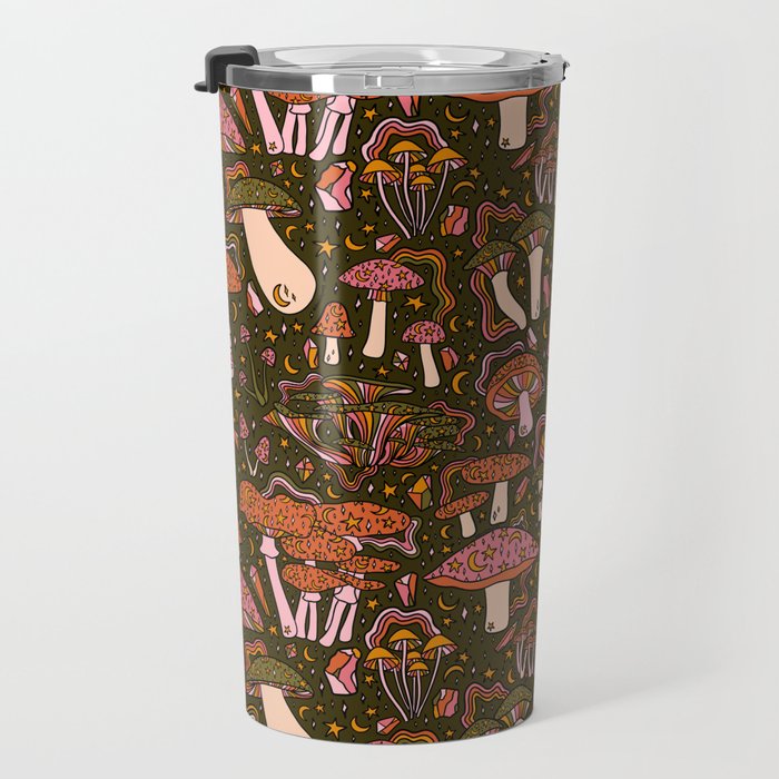 Magic Mushroom Print Travel Mug Gallery Image 3