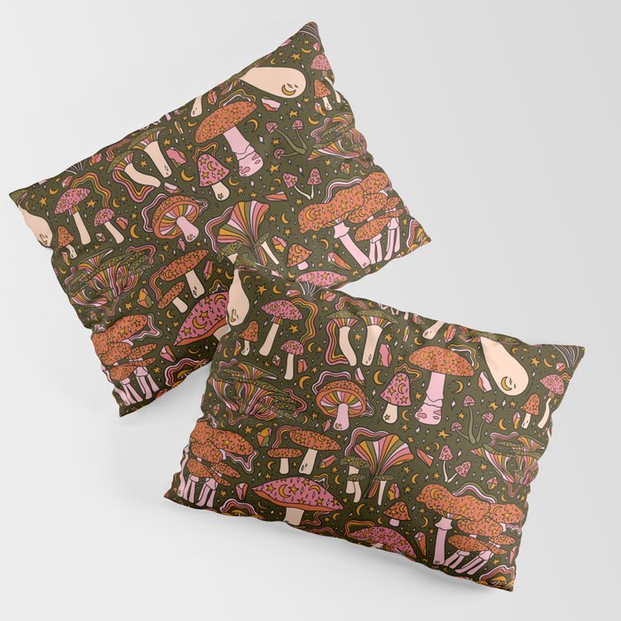 Magic Mushroom Print Pillow Sham Gallery Image 3