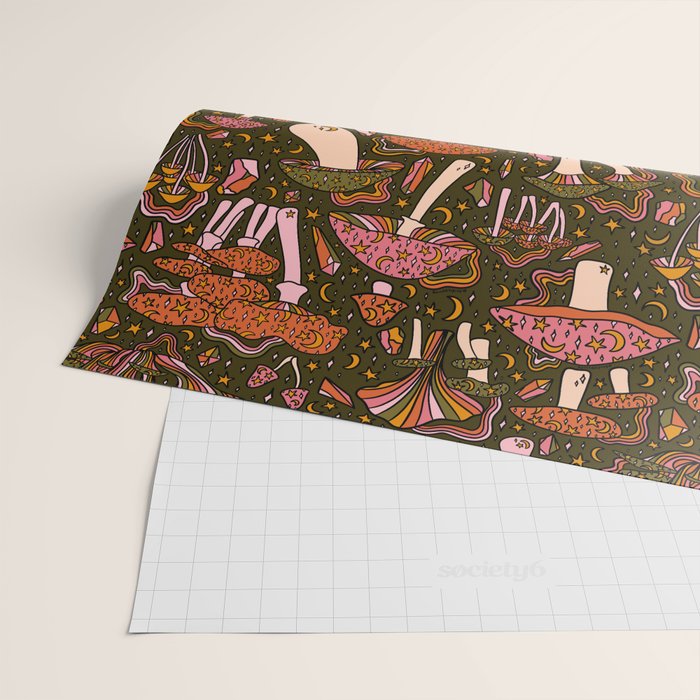 Magic Mushroom Print Wrapping Paper Gallery Image 2