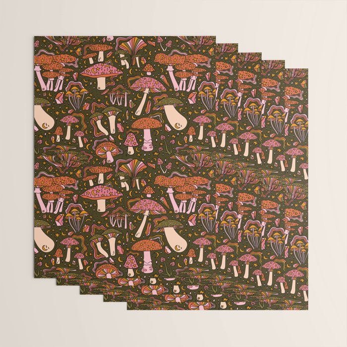 Magic Mushroom Print Wrapping Paper Gallery Image 3