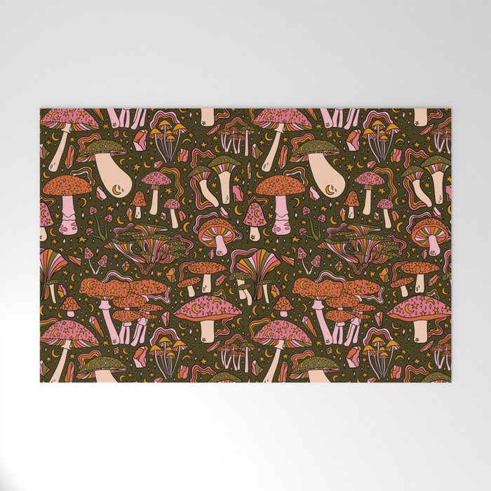 Magic Mushroom Print Welcome Mat Gallery Image 1
