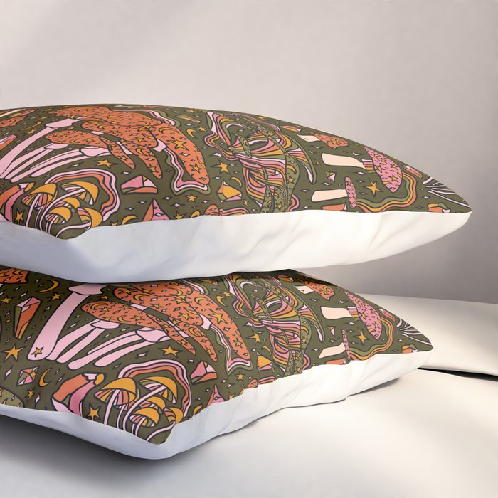 Magic Mushroom Print Pillow Sham Gallery Image 3