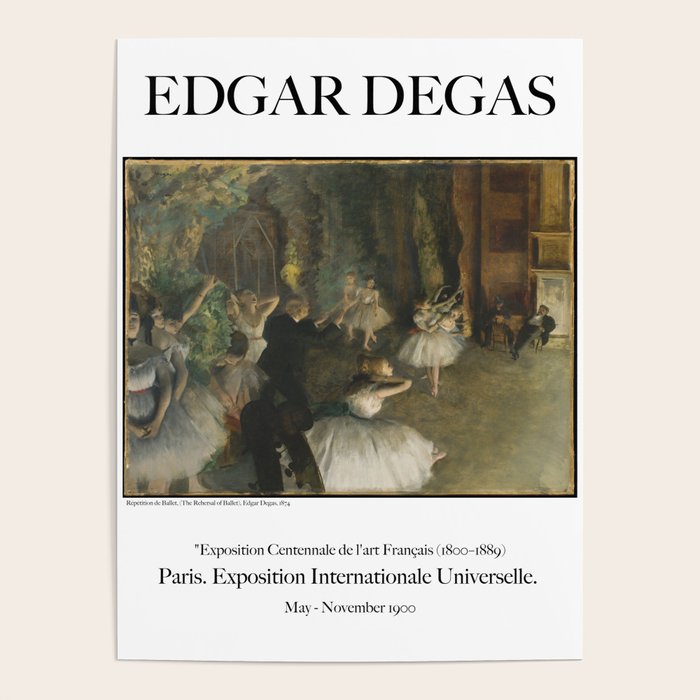 Rehearsal of the Ballet by Edgar Degas Poster Gallery Image 1