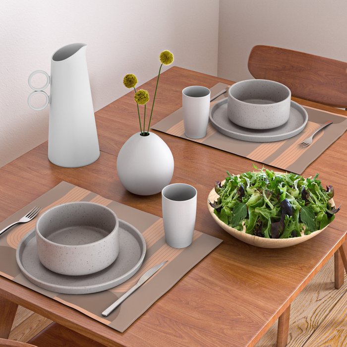 Abstraction_Balance_Round_Bohemian_Shape_Minimalism_001 Placemat Gallery Image 2