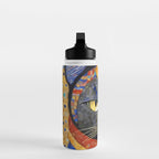Gustav Klimt Cat with Colorful Clothing  Water Bottle Gallery Image 3