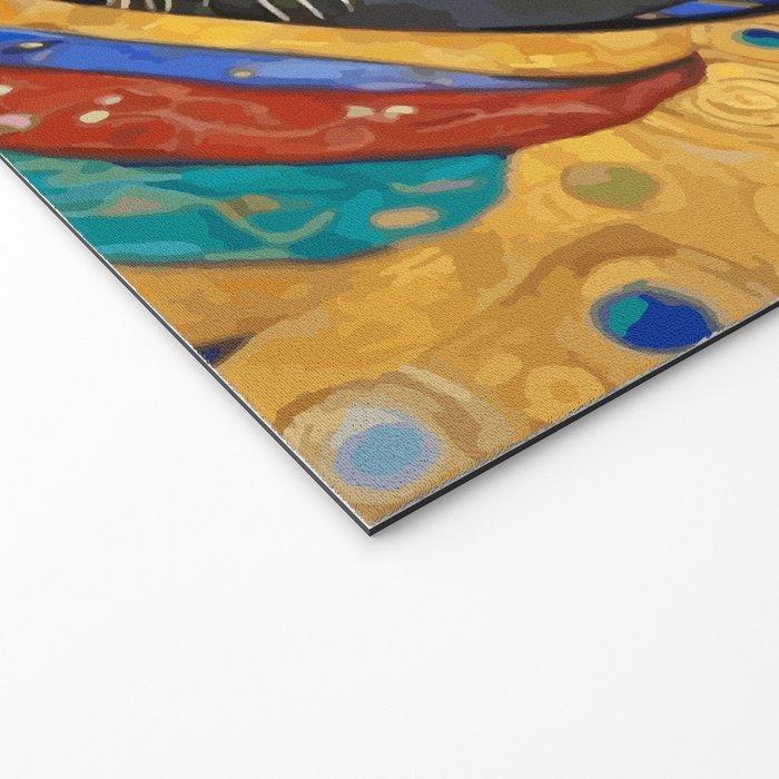 Gustav Klimt Cat with Colorful Clothing  Welcome Mat Gallery Image 2