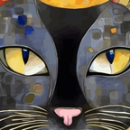Gustav Klimt Cat with Colorful Clothing  Coffee Mug Gallery Image 2