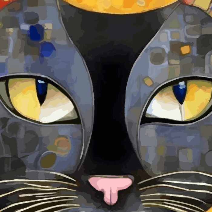 Gustav Klimt Cat with Colorful Clothing  Coffee Mug Gallery Image 2