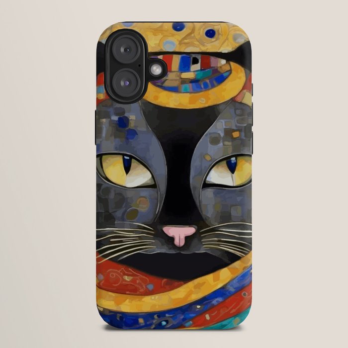 Gustav Klimt Cat with Colorful Clothing  iPhone Case Gallery Image 10
