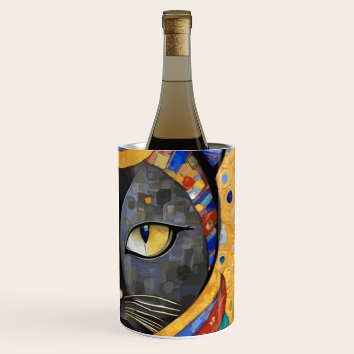 Gustav Klimt Cat with Colorful Clothing  Wine Chiller Gallery Image 3