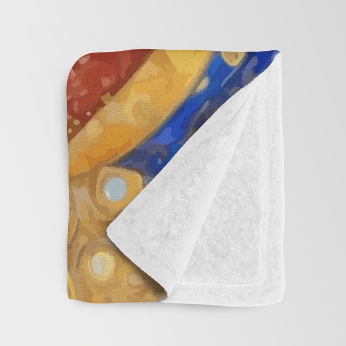 Gustav Klimt Cat with Colorful Clothing  Throw Blanket Gallery Image 3